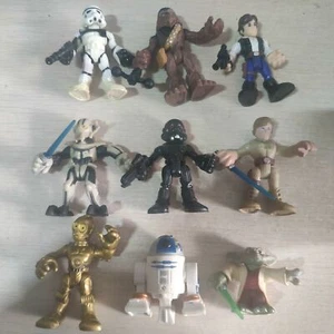 9pcs Star Wars Playskool Galactic Heroes C3-PO Yoda Luke Vader R2D2 Solo - Picture 1 of 4