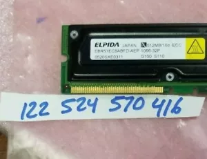 512MB RDRAM RAMBUS RIMM 1066-32P 184PIN ECC NON-REGISTERED DUAL RANK 32X8 - Picture 1 of 1