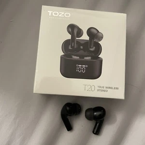 TOZO T20 Wireless Earbuds Bluetooth Headphones 48.5 Hrs Playtime with LED... - Picture 1 of 3