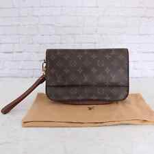 Louis Vuitton Orsay Pouch Monogram Leather Brown Women Handbag Clutch Purse Bag