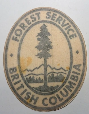 Vintage British Columbia Forest Service Decal Sticker — 第 1/4 张图片