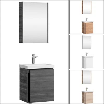 Planetmöbel Badmöbel-Set mit Spiegelschrank 50cm Unterschrank Badschrank Spiegel - Bild 1 von 4