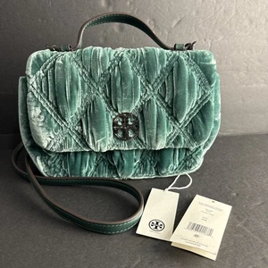 Borsa a tracolla TORY BURCH Willa in velluto increspato mini manico superiore - Foto 1 di 21