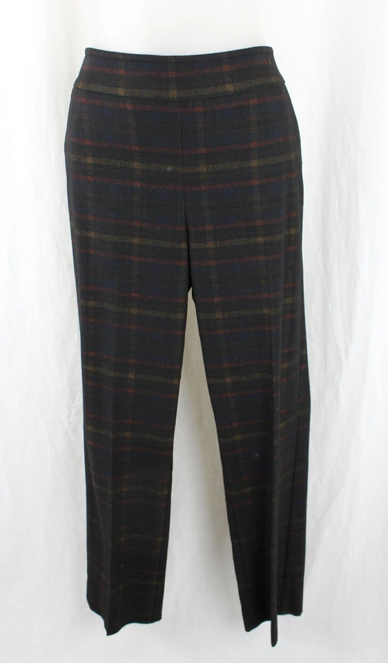 Pantalones Louis Avenue Montaigne para mujer negros con estampado dorado óxido cintura elástica talla 10 Foto 1 de 4