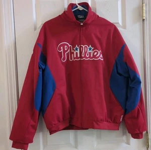 Philadelphia Phillies Majestic Jacket Men Large Fleece Lined Authentic - Picture 1 of 8