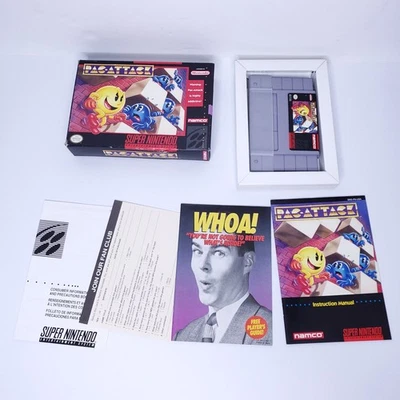Pac Attack (Super Nintendo, 1993) Snes Authentic CIB Complete Minty - Image 1 of 4