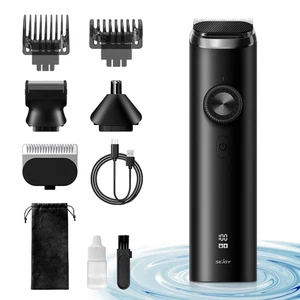Men'S Beard Trimmer,Hair Clippers, Waterproof Electric Nose Haircut Mustache Bod - Picture 1 of 12