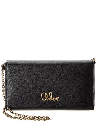 Cartera de cuero Chloé icónica con cadena para mujer negra Foto 1 de 4