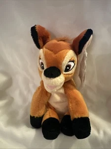 VNTG Walt Disney World Bambi Bean Bag 8" Brown Disney Plush-Original Tag -1990's - Picture 1 of 8