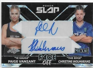 2025 Leaf Metal Power Slap #FO-1 Paige Vanzant Wolmarans Face off Auto SP 2/3 - Picture 1 of 1