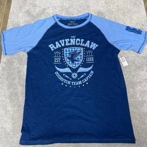 Camisa Harry Potter Ravenclaw Para Hombre Grande Azul Quidditch Equipo Capitán Raglán - Imagen 1 de 7