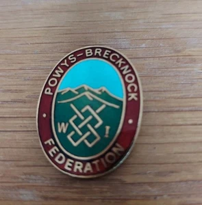 WI POWYS BRECKNOCK FEDERATION of WOMENS INSTITUT ENAMEL BADGE by FATTORINI - Foto 1 di 8