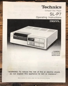 Technics SL-P7 CD Player Owners / User Manual *Original* - Picture 1 of 1