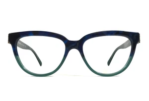 Burberry Eyeglasses Frames B2268 3677 Shiny Blue Havana/Green Cat Eye 51-16-140 - Picture 1 of 11