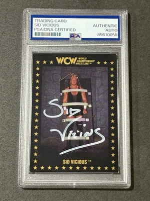 SID VICIOUS 1991 CHAMPIONSHIP MARKETING WCW SIGNED AUTO CARD PSA/DNA CERTIFIED - Image 1 of 2