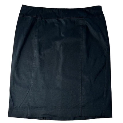 Falda lápiz elástica con cremallera talla 14 INC International Concepts azul marino para mujer Foto 1 de 4