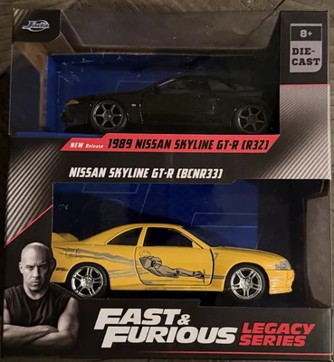 Jada Fast & Furious Legacy Series 1989 Nissan Skyline GT-R (R32) & Leon (BCNR33) - Image 1 of 4