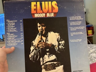 Elvis Presley Moody Blue Vinyl 1977 LP 70s Pop Rock Final Studio Album TESTED VG - Image 1 of 4