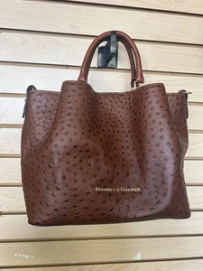 Authentic Dooney & Bourke Ostrich Large Barlow Bag - Picture 1 of 14