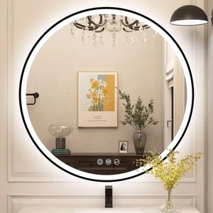 STARLEAD Specchio Rotondo Bagno con Luce 80cm Specchio Bagno LED con Bluetooth - Foto 1 di 1