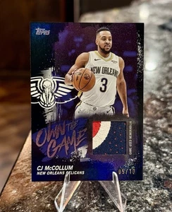 2025-26 Topps Basketball CJ McCOLLUM /10 BLACK Own The Game SSP GAME USED JERSEY - Bild 1 von 3