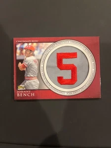 2012 Topps Manufactured Retired Number Patch Johnny Bench #RN-JB Cincinnati Reds - Picture 1 of 2