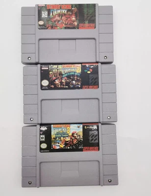 Donkey Kong Country Cartridge Classic Super Game Card Nintendo SNES Console - Image 1 of 2