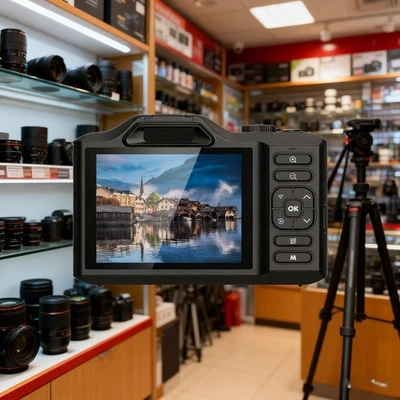 Dual Front Rear 4K Digitalkamera 18x Zoom 2 8 Zoll HD Display WiFi unterstützt - Bild 1 von 3