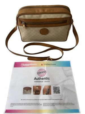 Authentic GUCCI GG  Monogram Leather Shoulder Cross Body Bag With Certificate - Image 1 of 4