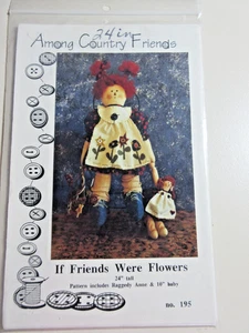 Muñeca Vintage Patrón Tela Muñeca "Raggedy 24" y su 10" Bebé SIN CORTAR de 1995 - Imagen 1 de 1