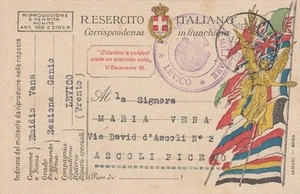 7594) WW1, 10/2/20, BOLLO SEZIONE GENIO MILITARE LEVICO. - Picture 1 of 1