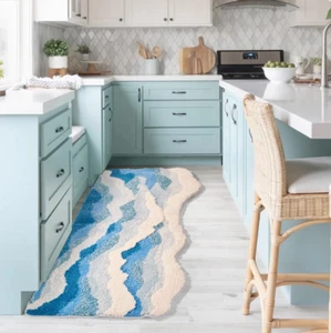 Großer Ozean Meer Welle Teppich 60"X30", Strand Thema Raum Dekor Ästhetisch, Beachy Deko - Bild 1 von 12