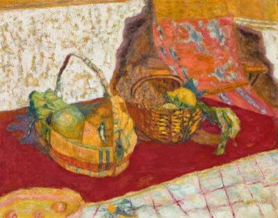 Impresión en lienzo de dos cestas de frutas Pierre Bonnard 16 x 20 Foto 1 de 4