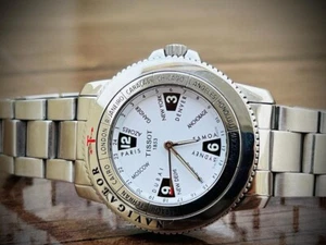 Vintage Tissot Navigator N250 World Timer Herrenuhr Quarz 42mm Swiss, top - Bild 1 von 9