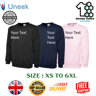 Sudadera Clásica Personalizada Bordada Uneek Ropa de Trabajo Jersey EXCELENTE Foto 1 de 4