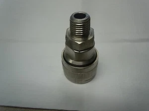 Schrader - Acoplador rápido de bloqueo giratorio accesorios de manguera de aire 1/4 NPT acero inoxidable - Imagen 1 de 4