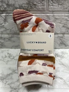 LUCKY BRAND WOMEN'S CREW SOCKS 5 PAIRS. SIZE 4-10. NEW WITH TAG. #3 - Picture 1 of 6