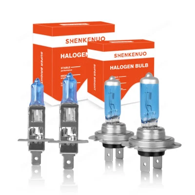 H1 H7 Halogen Headlight Bulbs For Hyundai XG350 Sedan 4-Door 3.5L 2002-2005 - Image 1 of 4