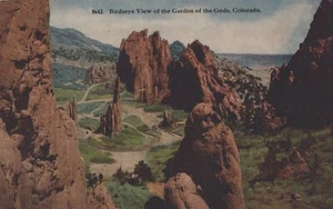 Vogelperspektive Blick auf den Garten der Götter Colorado Postkarte - Bild 1 von 2