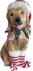 Blue Sky Clayworks Navidad Golden Retriever, Blue Sky Christmas Dog - Imagen 1 de 14