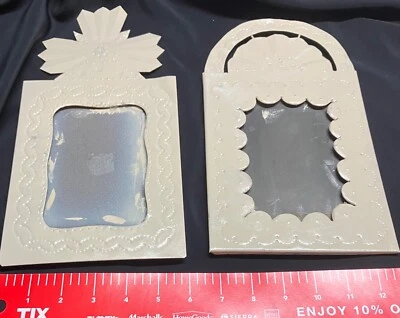 2 MARCOS DE FOTOS METAL COLOR MARFIL PARA FOTOS 4" X 6" Foto 1 de 4