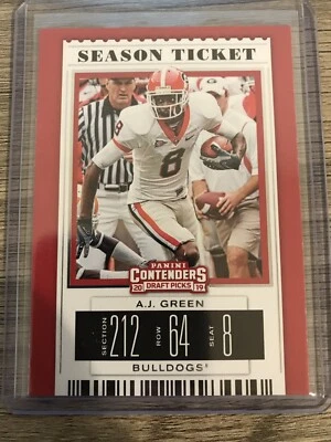 A.J.Green 2019 Panini Contenders Draft Picks Season Ticket Card #1 - Image 1 of 2