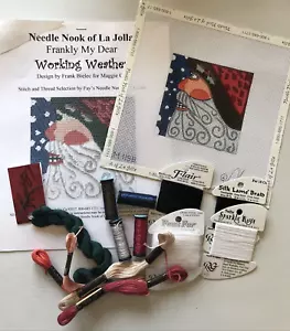 Working Weather M-1158 Maggie Frank Bielec Handpainted Needlepoint Canvas Santa - Picture 1 of 9