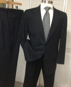 OXXFORD CLOTHES MENS CHARCOAL GRAY 2 PC SUIT SIZE: 40R PANTS: 36x28 - Picture 1 of 13