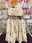Stunning Bonnie Jean Girls dress Age 8 9 10 Pale Pink with gold sequins Organza