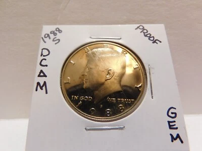 1988 S Kennedy Half Dollar Clad Gem Proof KM A202b Beautiful Coin From Proof Set - Image 1 of 2