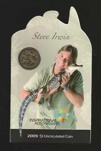 2009 Steve Irwin $1 RAM Coin Inspirational Australians UNC - Picture 1 of 3