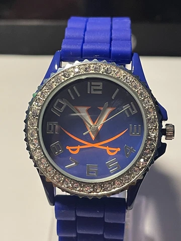 Virginia Cavaliers NCAA Ladies Watch Rubber Band w/ Rhinestones NEW Cover