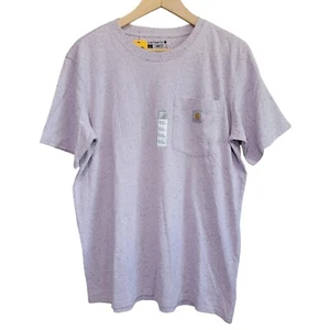 Carhartt Loose Fit Heavyweight Short Sleeve Pocket Tee Amethyst Fog Neptune - Picture 1 of 5