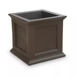 Mayne Fairfield Planter 28-In Width Square Lightweight In Espresso Polyethylene - Picture 1 of 5